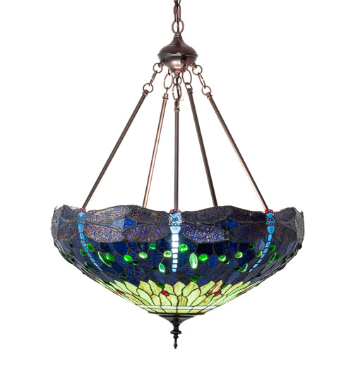 Meyda Tiffany Tiffany Hanginghead Dragonfly 232781 Chandelier Light - Mahogany Bronze