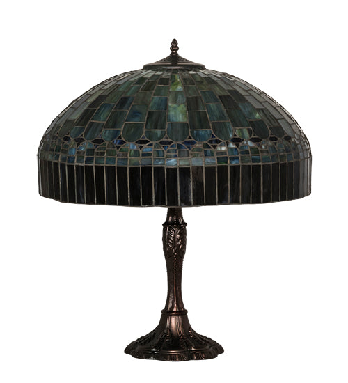 Meyda Tiffany Lighting 232801 Tiffany Candice Three Light Table Lamp Lamp Bronze / Dark