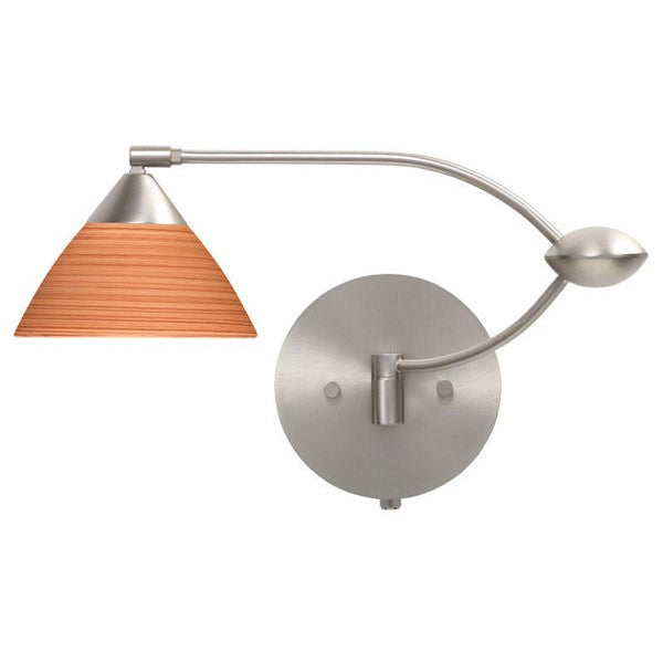 Besa Lighting 1WU-1743CH-SN Modern Domi Lamp Satin Nickel