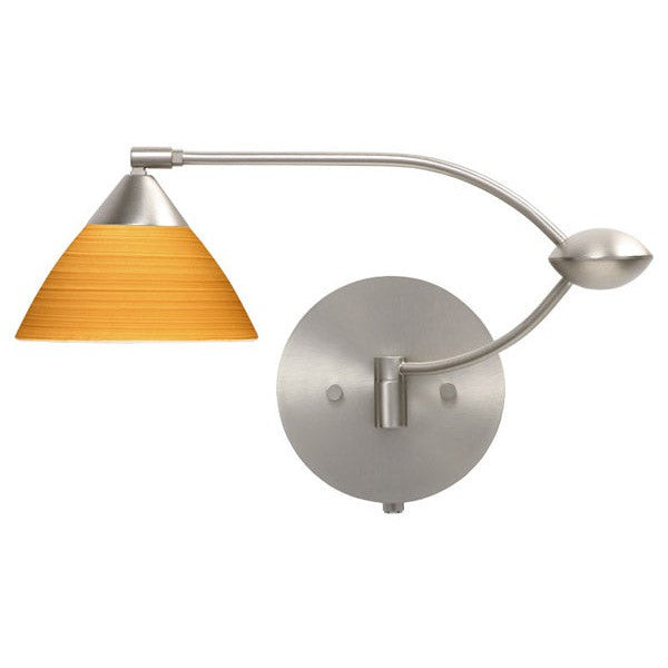 Besa Lighting 1WU-1743OK-SN Modern Domi Lamp Satin Nickel