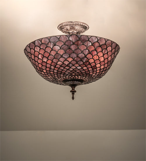 Meyda Tiffany Fishscale 23310 Ceiling Light - Mahogany Bronze
