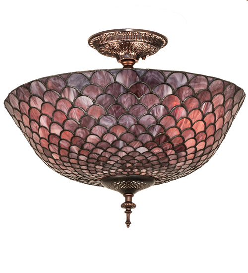Meyda Tiffany Fishscale 23310 Ceiling Light - Mahogany Bronze
