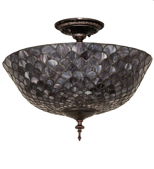 Meyda Tiffany Fishscale 23310 Ceiling Light - Mahogany Bronze