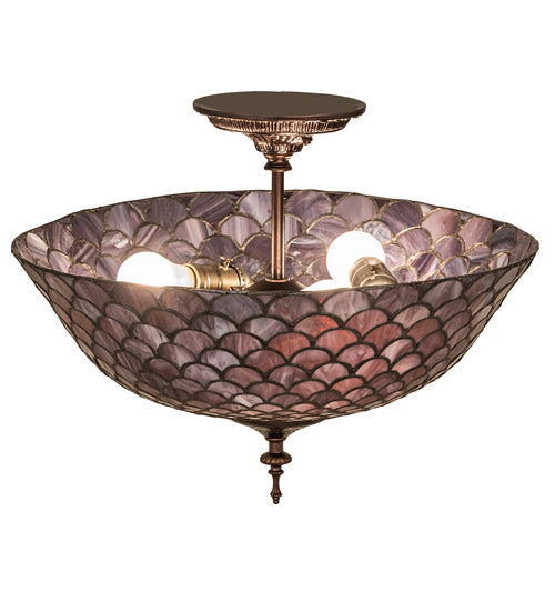 Meyda Tiffany Fishscale 23310 Ceiling Light - Mahogany Bronze