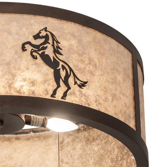 Meyda Tiffany Black Stallion 233537 Ceiling Light - Mahogany Bronze