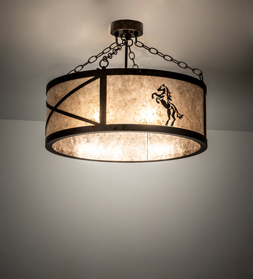 Meyda Tiffany Black Stallion 233538 Ceiling Light - Mahogany Bronze