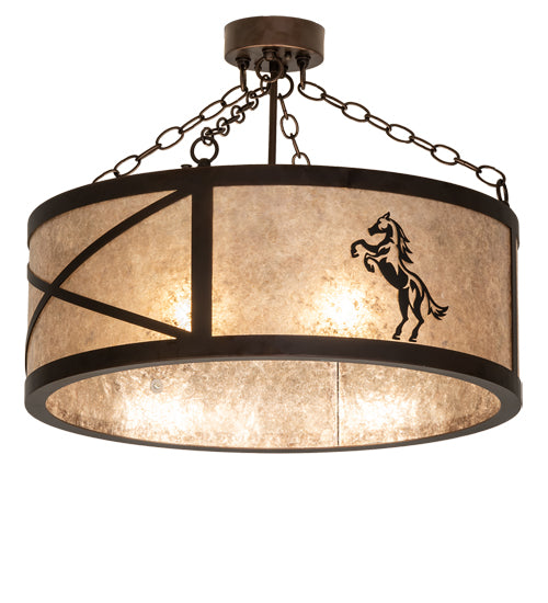 Meyda Tiffany Black Stallion 233538 Ceiling Light - Mahogany Bronze
