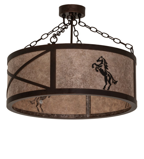Meyda Tiffany Black Stallion 233538 Ceiling Light - Mahogany Bronze