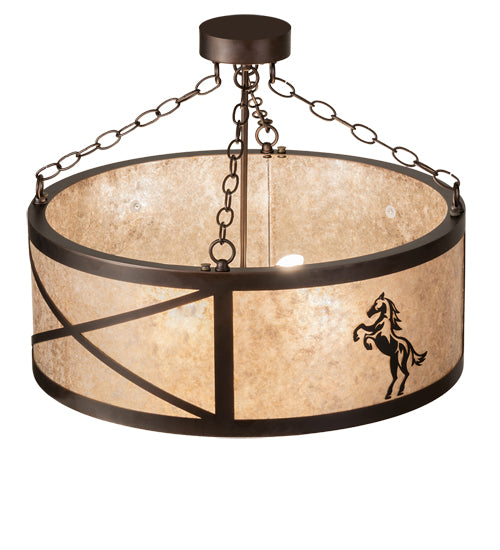 Meyda Tiffany Black Stallion 233538 Ceiling Light - Mahogany Bronze