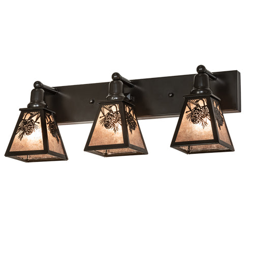 Meyda Tiffany Winter Pine 233629 Bath Vanity Light 28 in. wide - Timeless Bronze