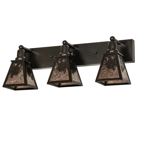Meyda Tiffany Winter Pine 233629 Bath Vanity Light 28 in. wide - Timeless Bronze