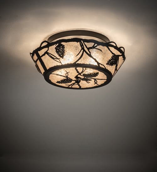 Meyda Tiffany Whispering Pines 233807 Ceiling Light - Wrought Iron