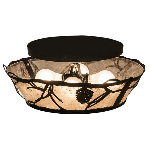 Meyda Tiffany Whispering Pines 233807 Ceiling Light - Wrought Iron