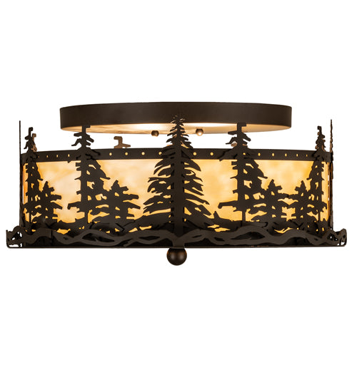 Meyda Tiffany Tall Pines 233881 Ceiling Light - Oil Rubbed Bronze