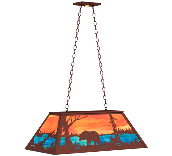Meyda Tiffany Bear At Lake 234050 Pendant Light - Rust