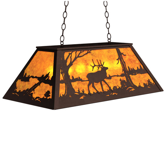 Meyda Tiffany Elk At Lake 234163 Pendant Light - Mahogany Bronze
