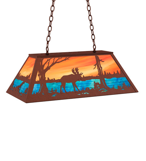 Meyda Tiffany Moose At Lake 234275 Pendant Light - Rust