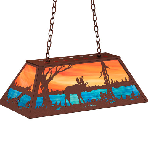 Meyda Tiffany Moose At Lake 234275 Pendant Light - Rust