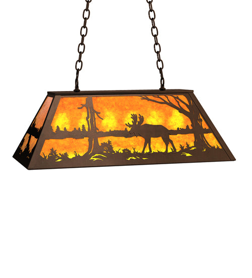 Meyda Tiffany Moose At Lake 234282 Pendant Light - Mahogany Bronze