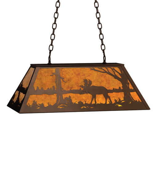 Meyda Tiffany Moose At Lake 234282 Pendant Light - Mahogany Bronze