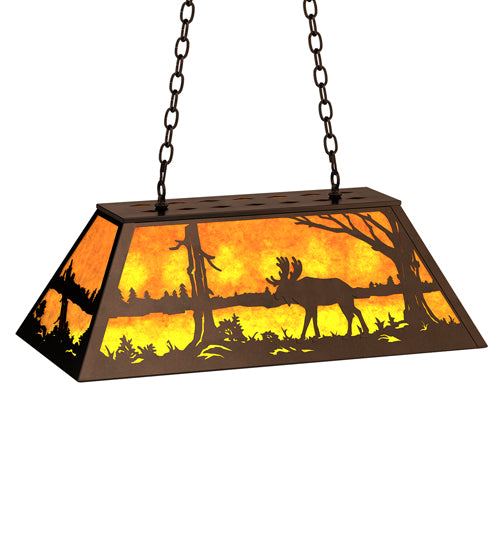 Meyda Tiffany Moose At Lake 234282 Pendant Light - Mahogany Bronze
