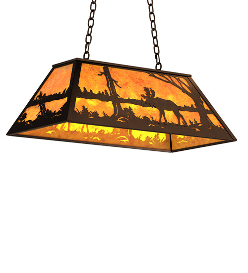 Meyda Tiffany Moose At Lake 234282 Pendant Light - Mahogany Bronze