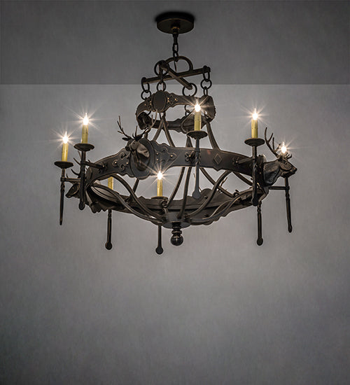 Meyda Tiffany Stag 234729 Chandelier Light - Timeless Bronze