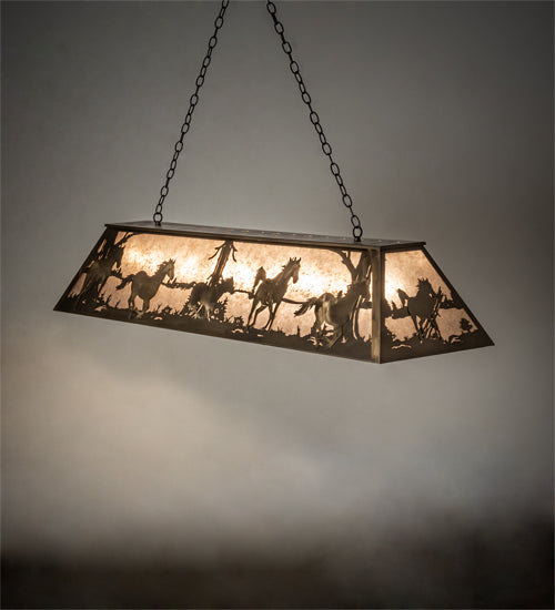 Meyda Tiffany Running Horses 236084 Pendant Light - Antique Copper