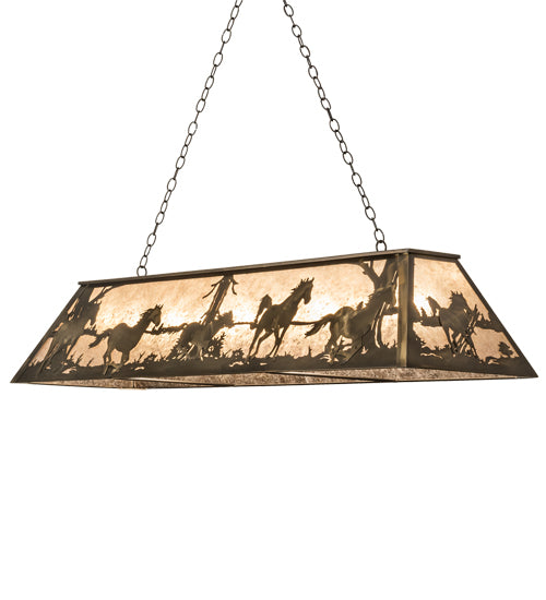 Meyda Tiffany Running Horses 236084 Pendant Light - Antique Copper