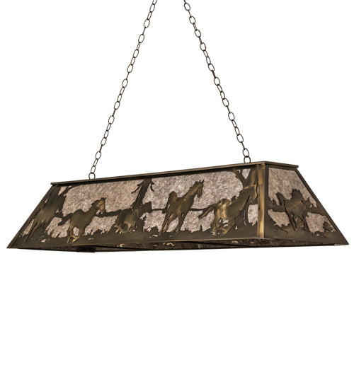 Meyda Tiffany Running Horses 236084 Pendant Light - Antique Copper