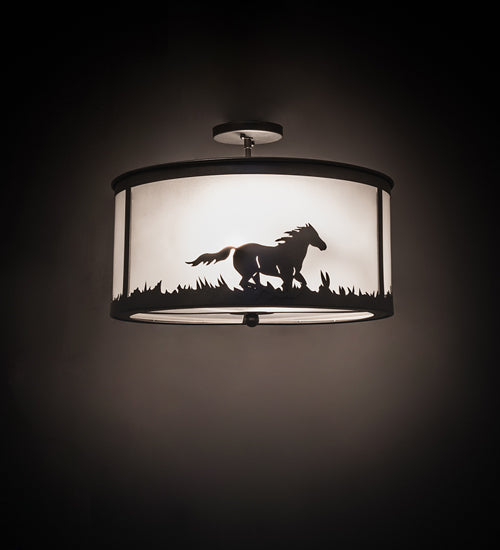 Meyda Tiffany Running Horses 236857 Ceiling Light