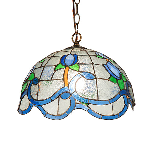 Meyda Tiffany Roseborder 237174 Pendant Light - Antique Brass