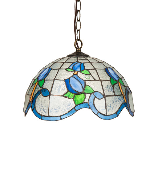 Meyda Tiffany Roseborder 237174 Pendant Light - Antique Brass