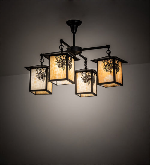 Meyda Tiffany Seneca 237225 Chandelier Light - Craftsman Brown