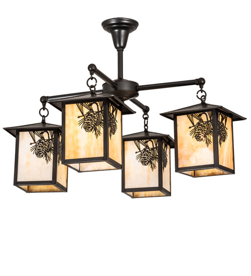 Meyda Tiffany Seneca 237225 Chandelier Light - Craftsman Brown