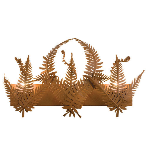 Meyda Tiffany Fern 23736 Bath Vanity Light 28 in. wide - Rust