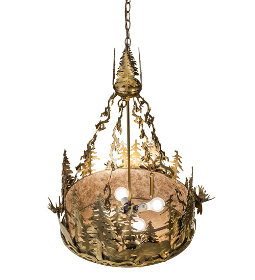 Meyda Tiffany Moose At Dusk 237894 Pendant Light - Brass Tint