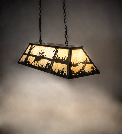 Meyda Tiffany Elk At Lake 237973 Pendant Light - Timeless Bronze