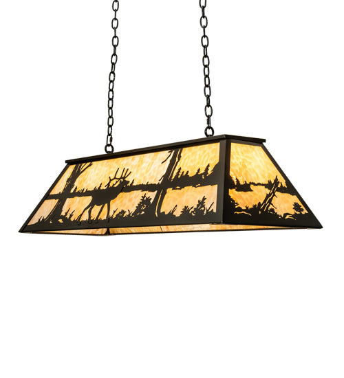 Meyda Tiffany Elk At Lake 237973 Pendant Light - Timeless Bronze