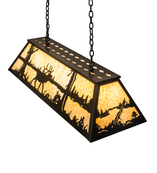 Meyda Tiffany Elk At Lake 237973 Pendant Light - Timeless Bronze