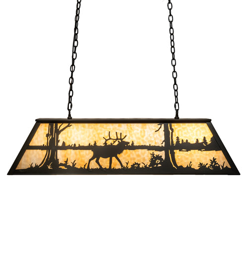 Meyda Tiffany Elk At Lake 237973 Pendant Light - Timeless Bronze
