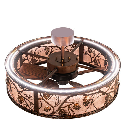 Meyda Tiffany Whispering Pines 239188 Ceiling Fan - Vintage Copper