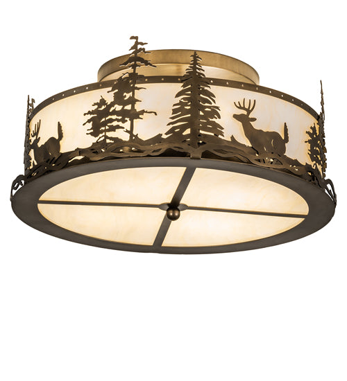 Meyda Tiffany Deer At Dusk 239334 Ceiling Light - Antique Copper