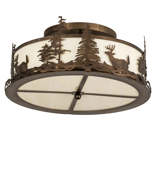 Meyda Tiffany Deer At Dusk 239334 Ceiling Light - Antique Copper