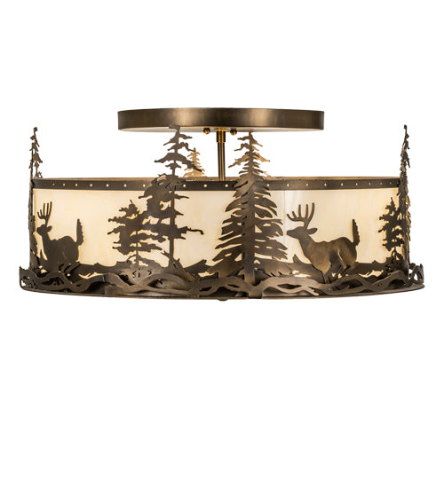 Meyda Tiffany Deer At Dusk 239334 Ceiling Light - Antique Copper