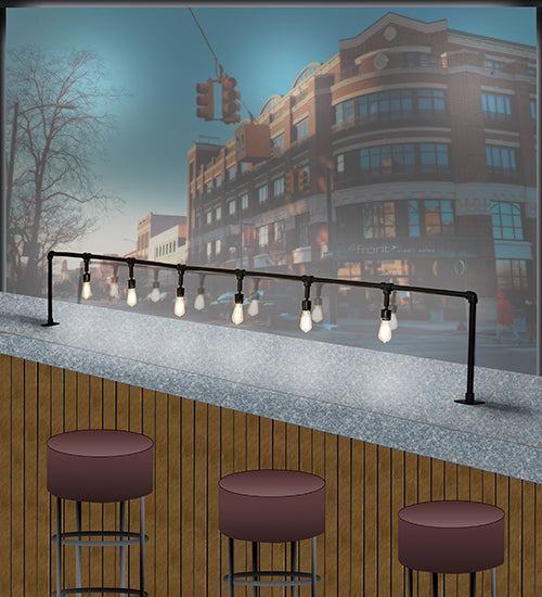 Meyda Tiffany Lighting 239546 Pipedream Six Light Bar Top Lamp Lamp Black