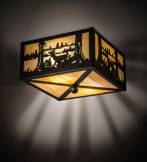 Meyda Tiffany Deer At Lake 23978 Ceiling Light