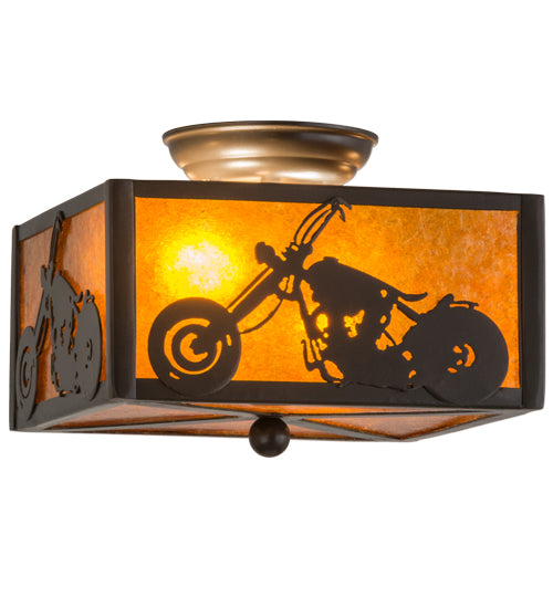 Meyda Tiffany Motorcycle 23987 Ceiling Light - Timeless Bronze