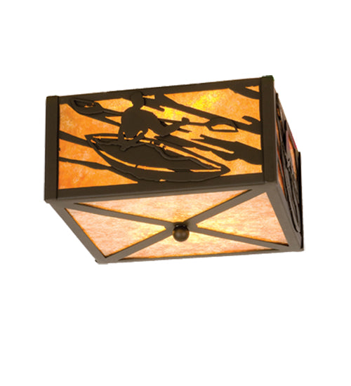 Meyda Tiffany White Water Kayak 23989 Ceiling Light - Timeless Bronze