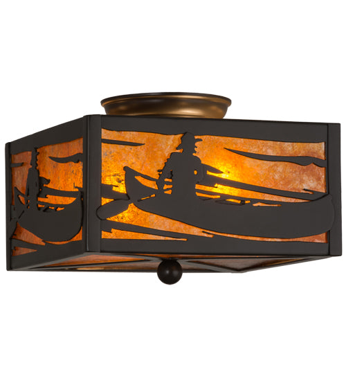Meyda Tiffany Canoe At Lake 23991 Ceiling Light - Timeless Bronze